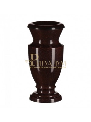 Ваза из полимергранита 30 см. (Коричневая) — ritualum.ru